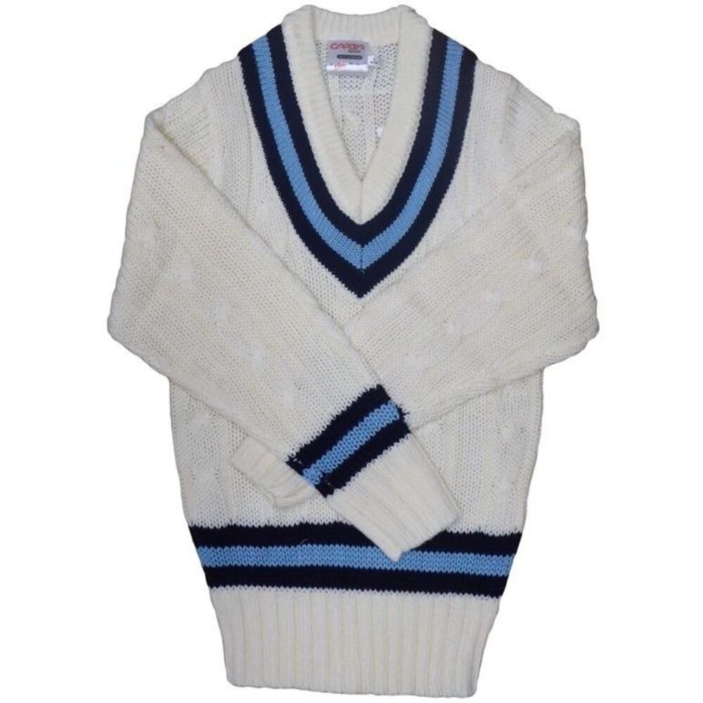 Carta Sport Mens Cricket Sweater / Navy/Sky